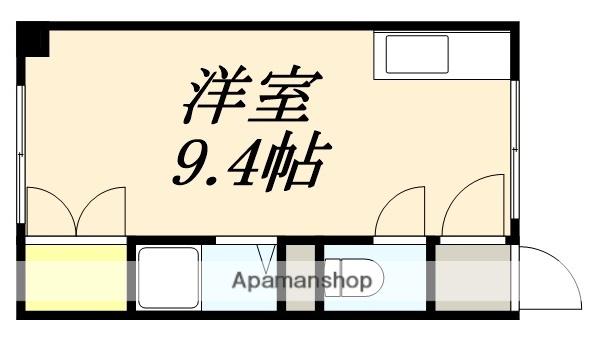 ヒルトン函館(ワンルーム/2階)の間取り写真