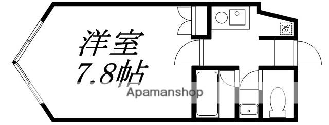 ユニエトワール函館(1K/4階)の間取り写真