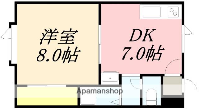 シティハウスⅡ(1DK/2階)の間取り写真