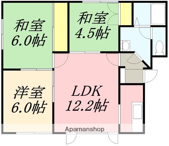 ピアパレス川原(3LDK/2階)の間取り写真