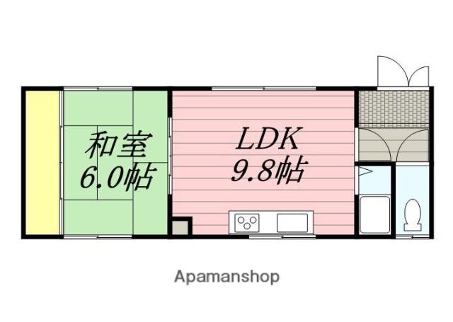 オグラマンション(1LDK/1階)の間取り写真