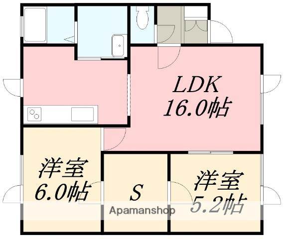 グリーンヒル22(2LDK/1階)の間取り写真