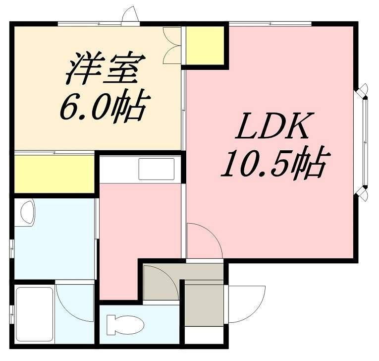 コーポクレイン(1LDK/2階)の間取り写真