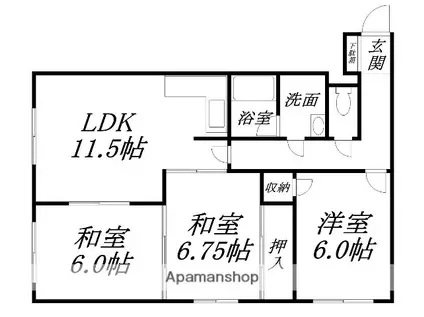 ピアコート21(3LDK/2階)の間取り写真