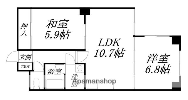 ピアコート21(2LDK/2階)の間取り写真