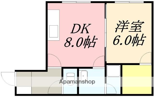 ピアコート21(1LDK/3階)の間取り写真