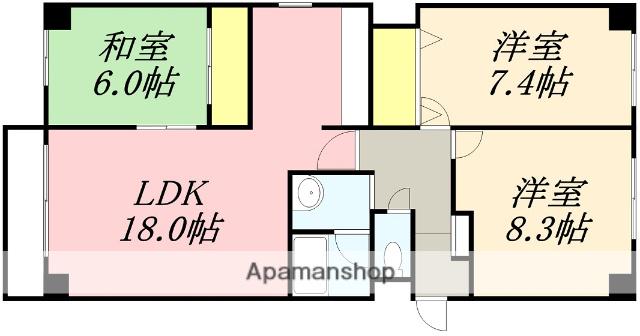 エムズミハラ(3LDK/7階)の間取り写真