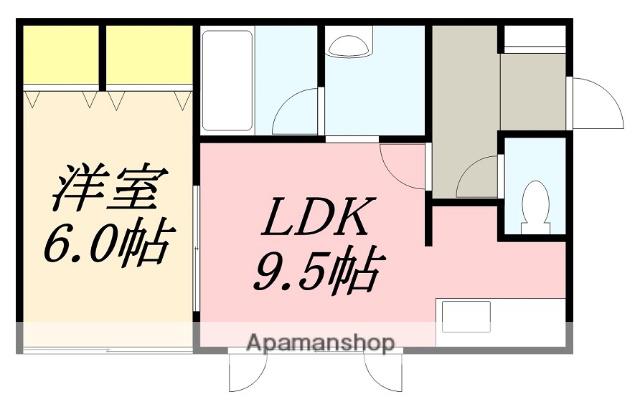 ラ・メゾンド悠(1LDK/3階)の間取り写真
