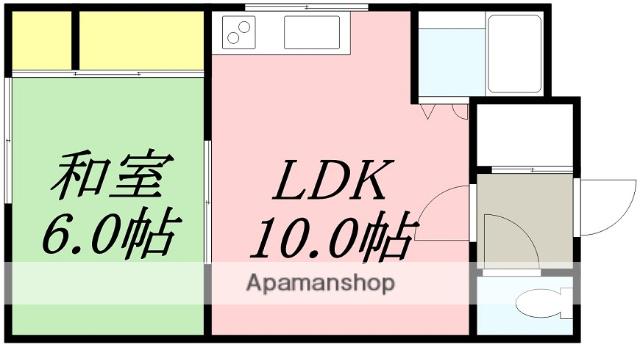 キャッスル長谷川(1LDK/1階)の間取り写真