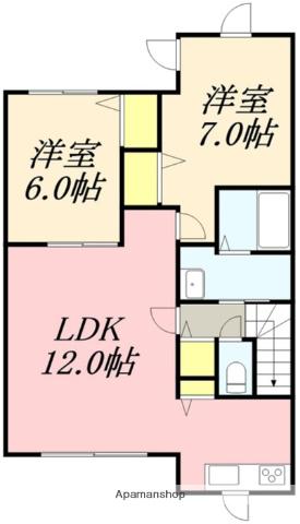 クレアコート231(2LDK/2階)の間取り写真