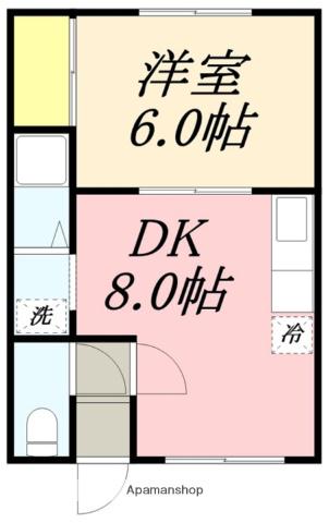 パレーシャルハッピー5(1DK/2階)の間取り写真