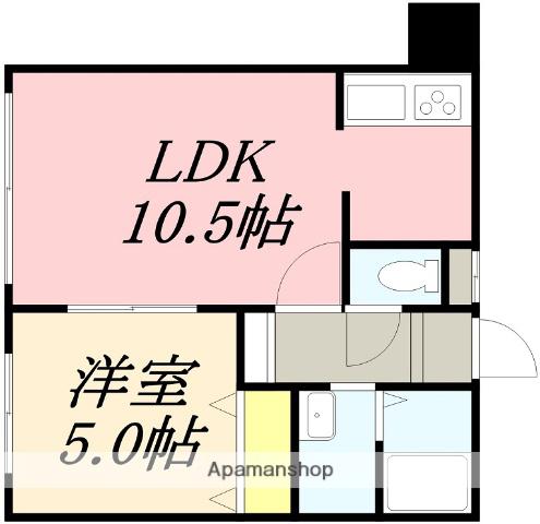 PERAZZI美原B館(1LDK/1階)の間取り写真