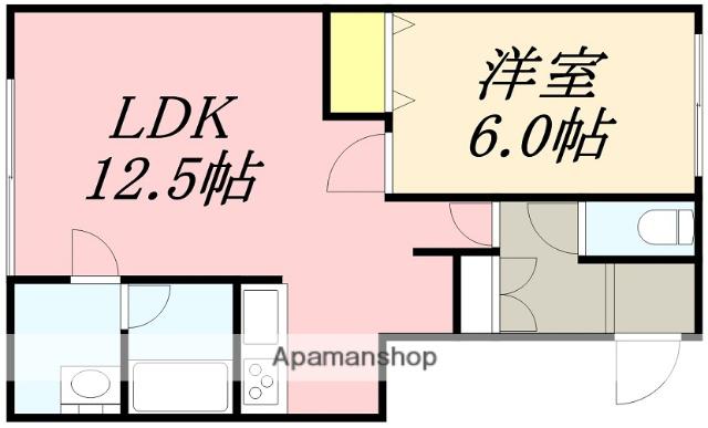 メゾン・アイリスB(1LDK/2階)の間取り写真
