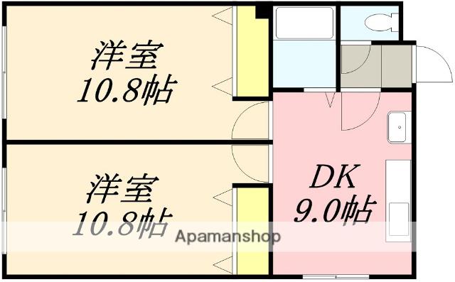 TOKU TRASUTO Ⅰ(2DK/3階)の間取り写真