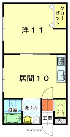 TOKU TRASUTO Ⅱ(1LDK/4階)の間取り写真