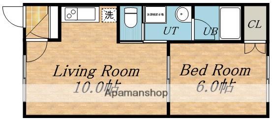 ピュアパレス豊川(1LDK/5階)の間取り写真