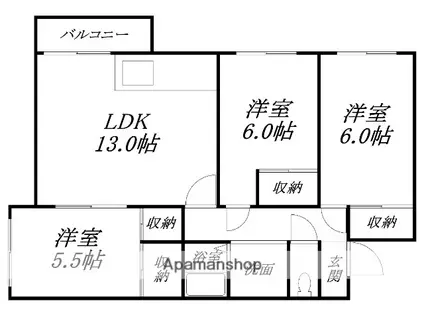 SITE EF(3LDK/2階)の間取り写真