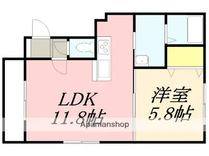 ABITARE NAKAJIMA(1LDK/2階)の間取り写真