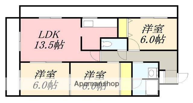 ハイツアメニティ(3LDK/2階)の間取り写真