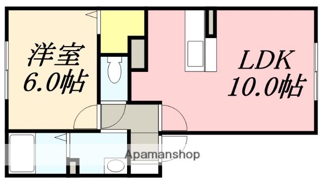 SEJOURウィット中道(1LDK/1階)の間取り写真