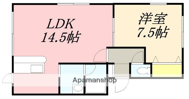 A&Kハイツ NO2(1LDK/1階)の間取り写真