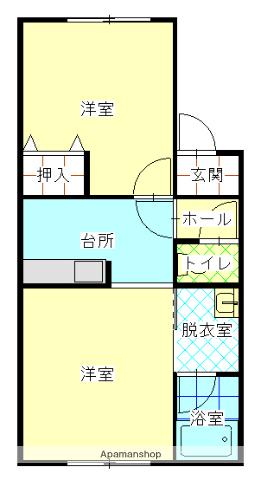 M.S.HIRO(1LDK/2階)の間取り写真
