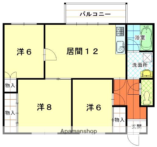 ルーヴルヤマトⅠ(3LDK/1階)の間取り写真