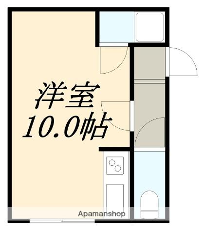 ファンロード(ワンルーム/2階)の間取り写真