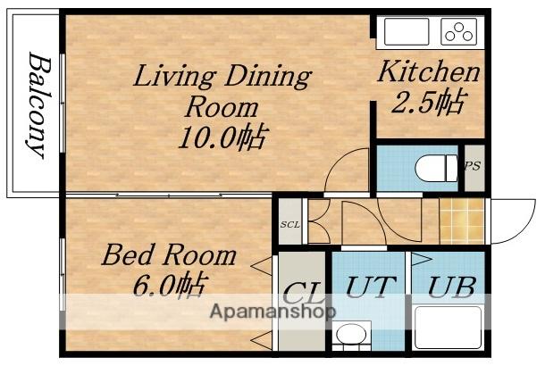 コンフォートパレス花園(1LDK/1階)の間取り写真