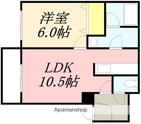 フォルム花園Ⅱ(1LDK/1階)の間取り写真