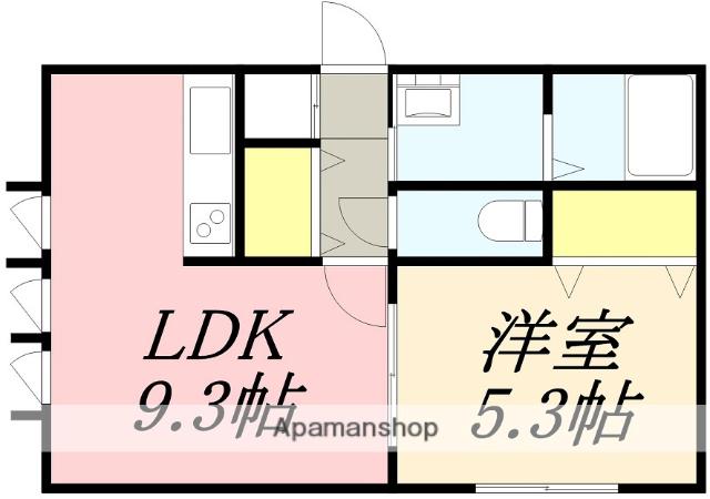 BARRY花園(1LDK/1階)の間取り写真