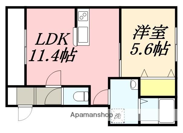 SACRALE(1LDK/2階)の間取り写真