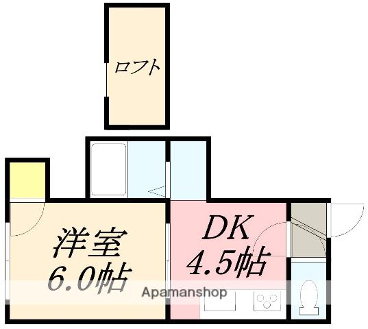 ハイツヒロⅤ(1DK/1階)の間取り写真