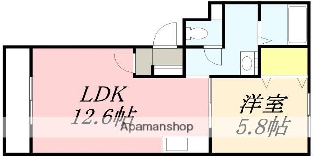 ピュアライフ人見(1LDK/3階)の間取り写真