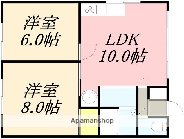 ラ・クール日吉(2LDK/1階)の間取り写真