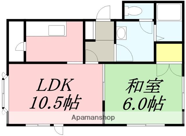 SKハウスⅡ(1LDK/2階)の間取り写真