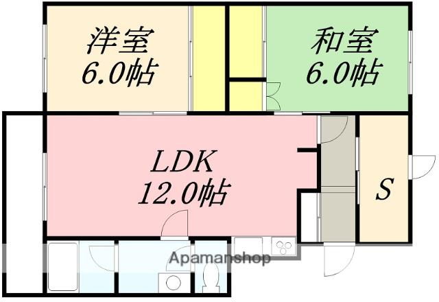 マイライフ日吉A棟(2LDK/1階)の間取り写真