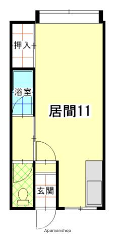 エレガンス日吉(ワンルーム/2階)の間取り写真