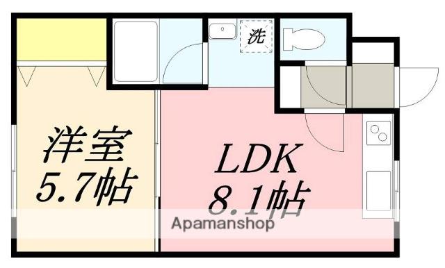 グロリアハイツ深堀(1LDK/2階)の間取り写真