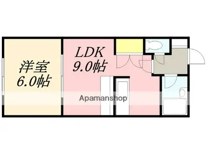 ノースコート深堀Ⅰ(1LDK/3階)の間取り写真