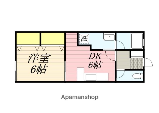 ノースハイツ深堀(1DK/1階)の間取り写真