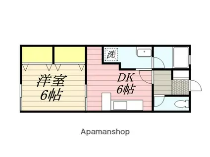 ノースハイツ深堀(1DK/1階)の間取り写真