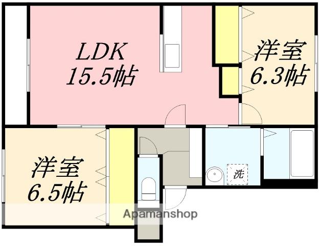 FELIMO(2LDK/1階)の間取り写真
