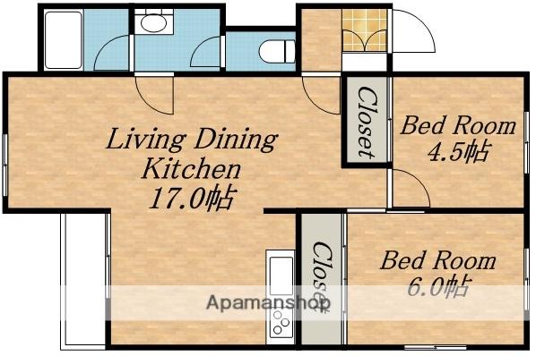 ポートビュー函館(2LDK/7階)の間取り写真