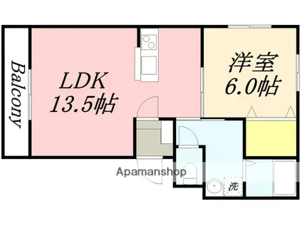 LE SOURIRE(1LDK/3階)の間取り写真