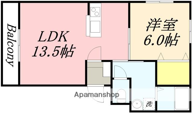 LE SOURIRE(1LDK/1階)の間取り写真