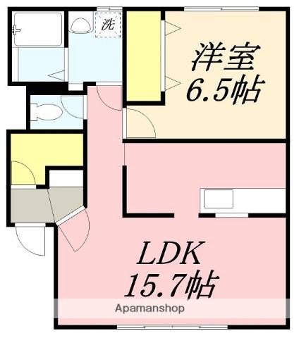 メゾンドA(1LDK/2階)の間取り写真