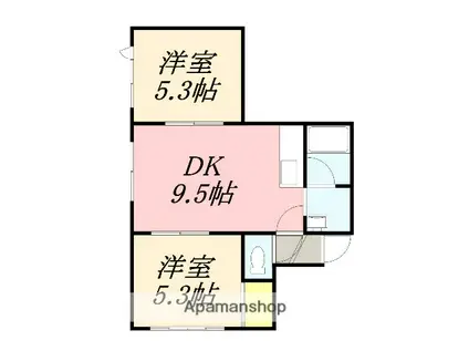 ソニック松川(2DK/1階)の間取り写真