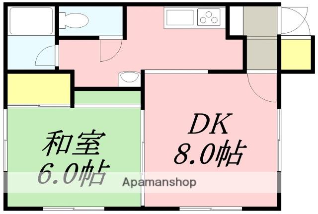 石垣アパート1号(1DK/1階)の間取り写真