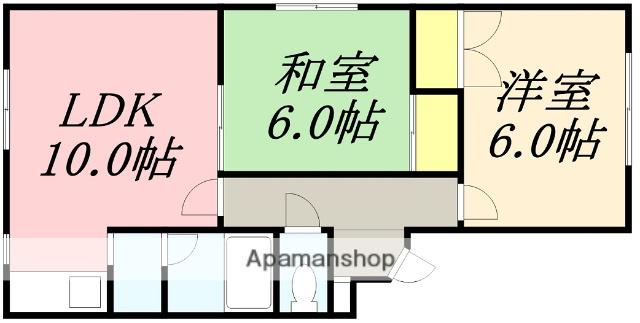 シャトーレMADOKA(2LDK/2階)の間取り写真